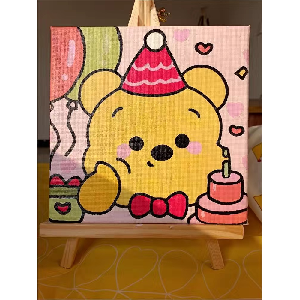 Tranh sơn dầu số hóa KÈM KHUNG mini nhỏ 20x20 cặp đôi theo yêu cầu phong cảnh anime phật giáo - Tranh tô màu theo số hóa