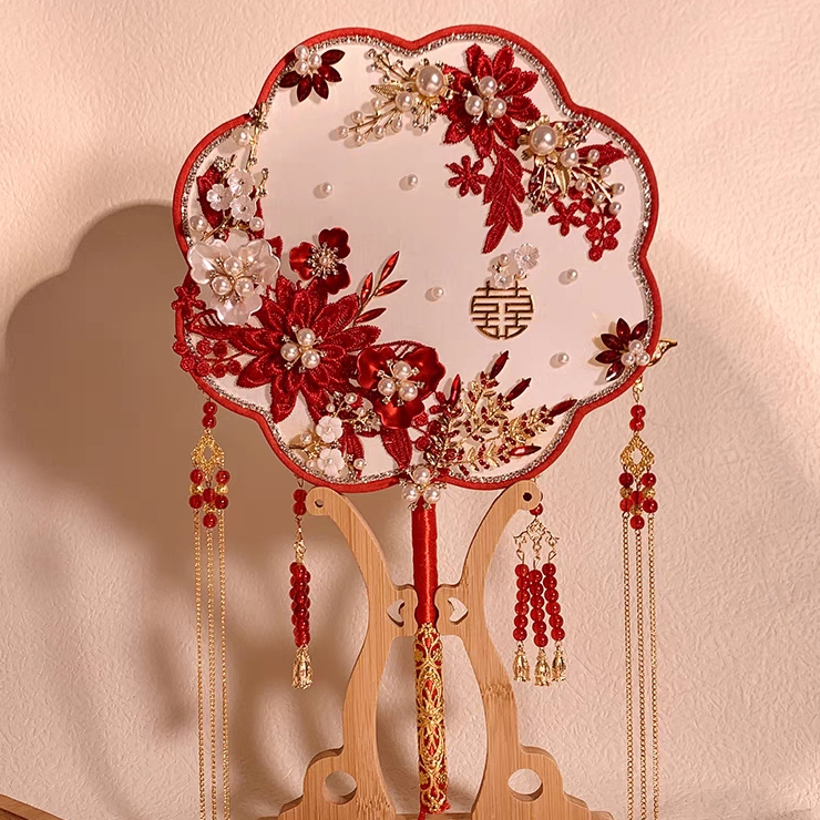 Quạt Cầm Tay Kiểu Cổ Điển Thích Hợp Làm Quà Tặng Đám Cưới