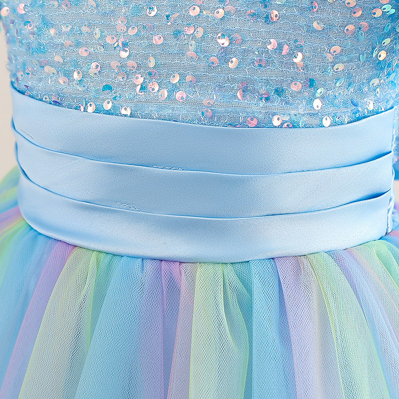 Đầm Công Chúa Phối Ren Đính Kim Sa LP-370 Thời Trang Mùa Hè Cho Bé Gái 4-14 Tuổi