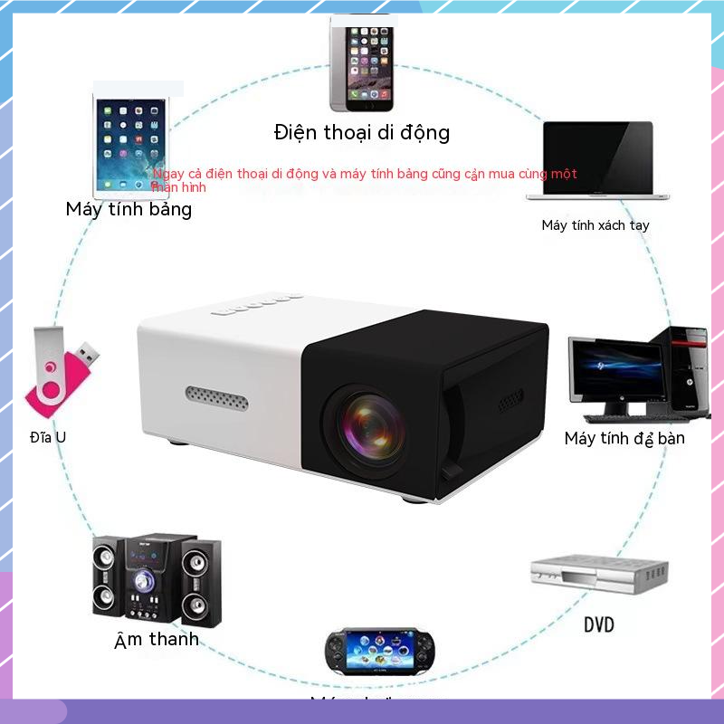 Máy ChiếU mini LED-HD 1080P ChấT LượNg Cao