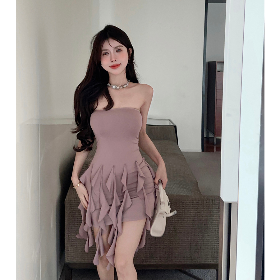 QADCOL One - Đầm Ống Nhún Bèo Cao Cấp Ôm Hông Quyến Rũ Cho Nữ