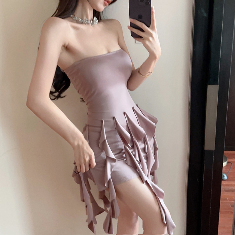 QADCOL One - Đầm Ống Nhún Bèo Cao Cấp Ôm Hông Quyến Rũ Cho Nữ