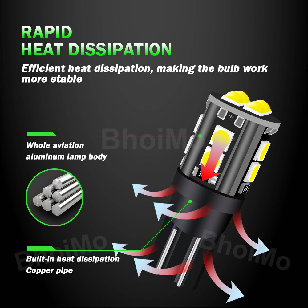 Bóng Đèn Led T10 W5W 12SMD 3030 Tín Hiệu DC12V Chuyên Dụng Cho Xe Hơi