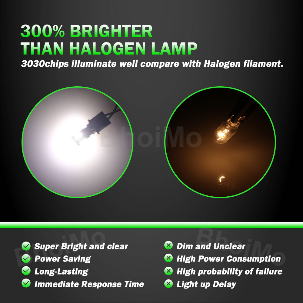 Bóng Đèn Led T10 W5W 12SMD 3030 Tín Hiệu DC12V Chuyên Dụng Cho Xe Hơi