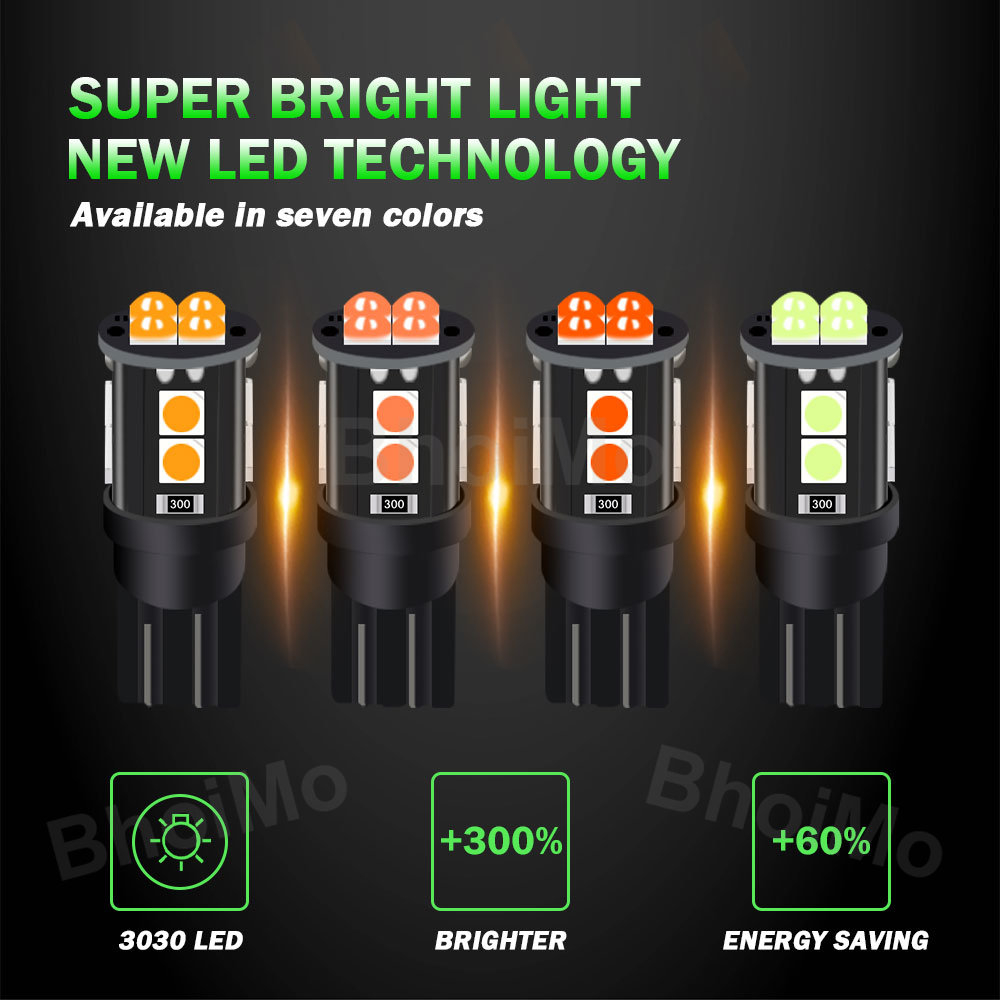 Bóng Đèn Led T10 W5W 12SMD 3030 Tín Hiệu DC12V Chuyên Dụng Cho Xe Hơi