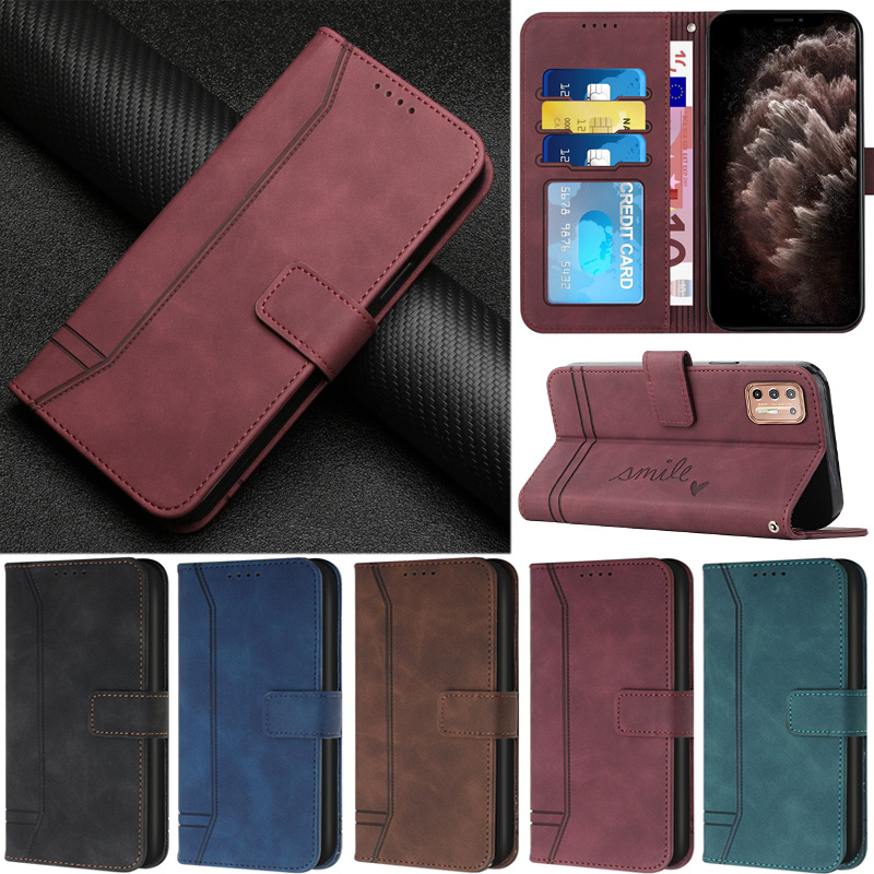 Bao Da Điện Thoại Pu Dạng Ví Sang Trọng Cho Motorola Moto G22 G51 5G G71 5G G200 5G G60 G60s G100 G30 G20 G10 E7 Power Ốp