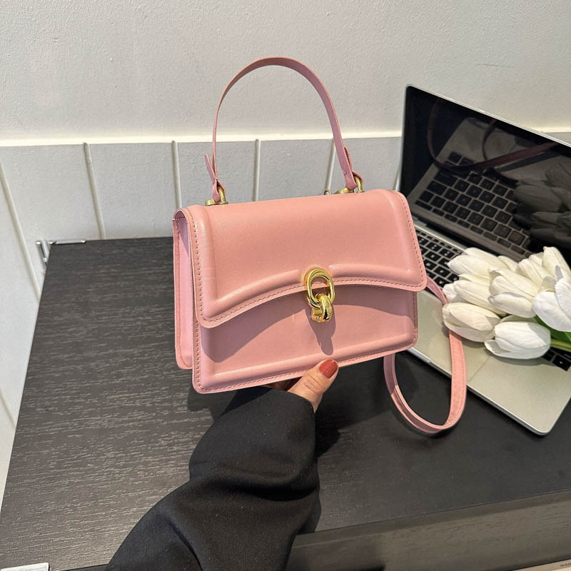 Túi xách nữ mini đeo chéo Tuinhacam túi xách vuông nhỏ cầm tay màu hồng đơn giản da cao cấp thời trang Hàn Quốc