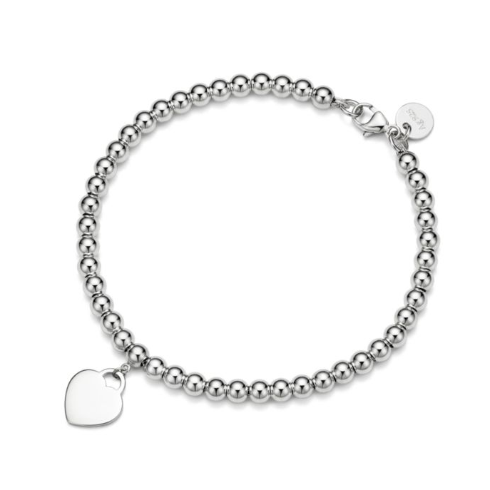 Hạt Tròn 4mm In Hình Trái Tim Phong Cách Hip Hop Dùng Làm Quà Tặng Sinh Nhật