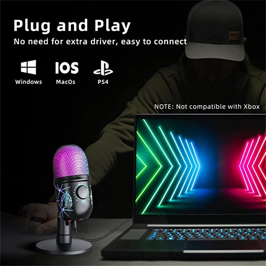 Mic Thu Âm Cổng usb Cho ps4 / 5 podcast