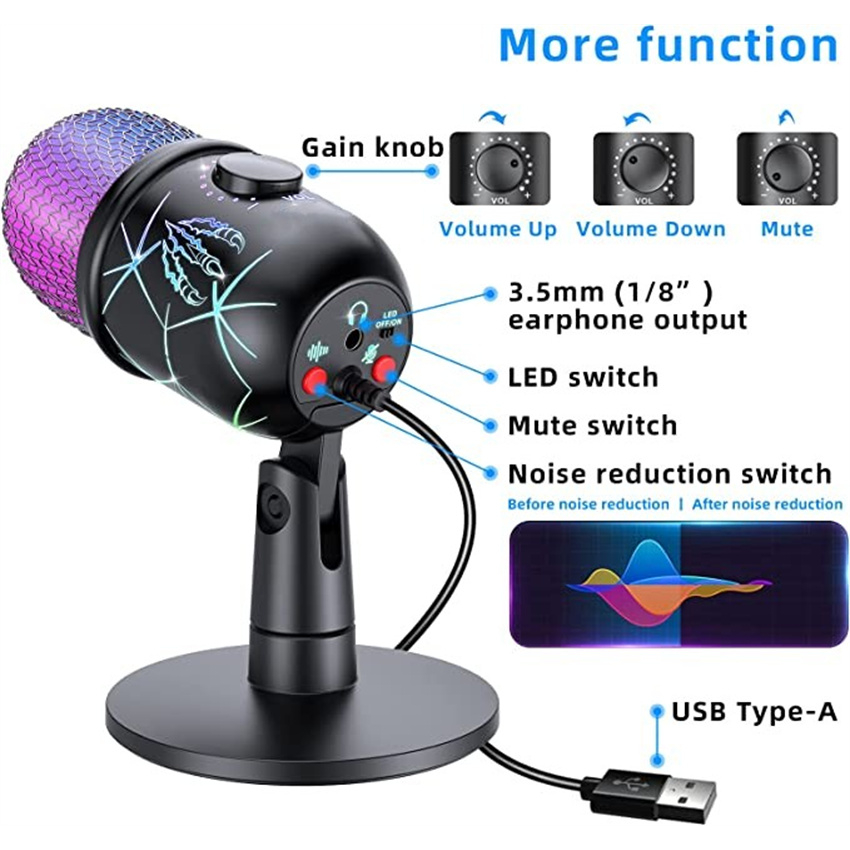Mic Thu Âm Cổng usb Cho ps4 / 5 podcast