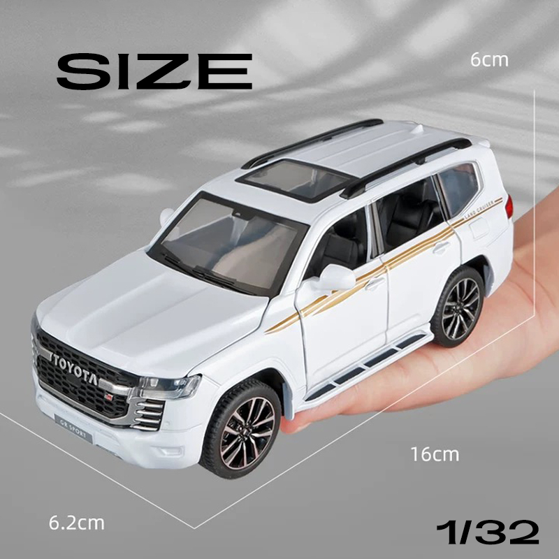 Mô Hình Xe Hơi Toyota LC300 GR Bằng Hợp Kim Có Đèn Và Âm Thanh Tỉ Lệ 1: 32 Làm Quà Tặng Sinh Nhật Cho Bé Trai