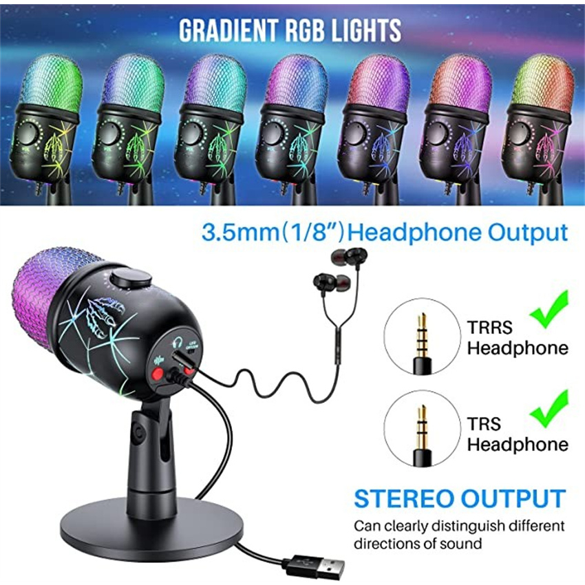 Mic Thu Âm Cổng usb Cho ps4 / 5 podcast