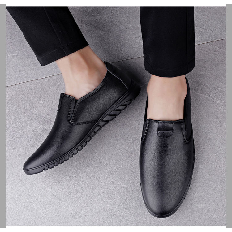 Giày da LAVINA CARPIO đế bằng thoáng khí phong cách Hàn Quốc thời trang mùa thu cho nam