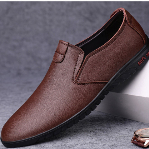 Giày da LAVINA CARPIO đế bằng thoáng khí phong cách Hàn Quốc thời trang mùa thu cho nam