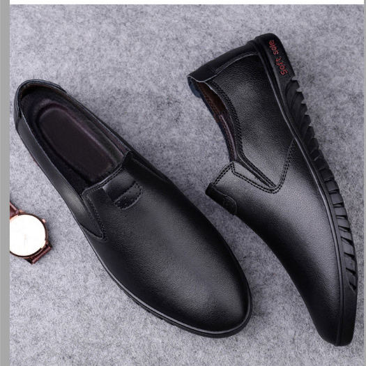 Giày da LAVINA CARPIO đế bằng thoáng khí phong cách Hàn Quốc thời trang mùa thu cho nam