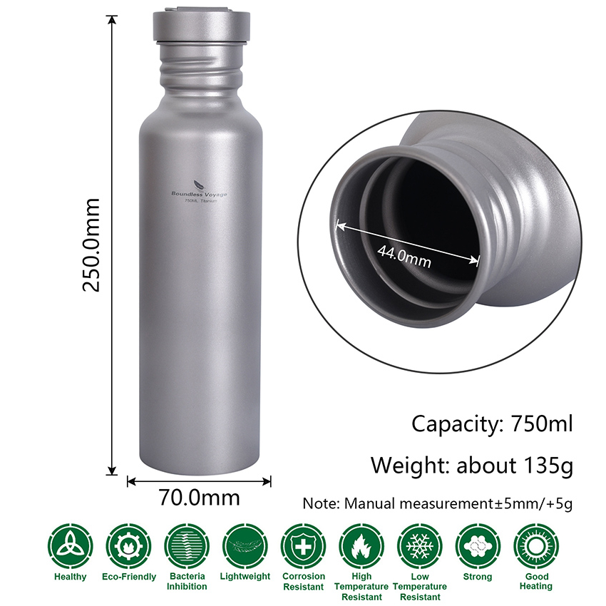 Bình Nước Titan 25.6oz / 750ml Có Nắp Đậy Tiện Dụng Cho Hoạt Động Ngoài Trời