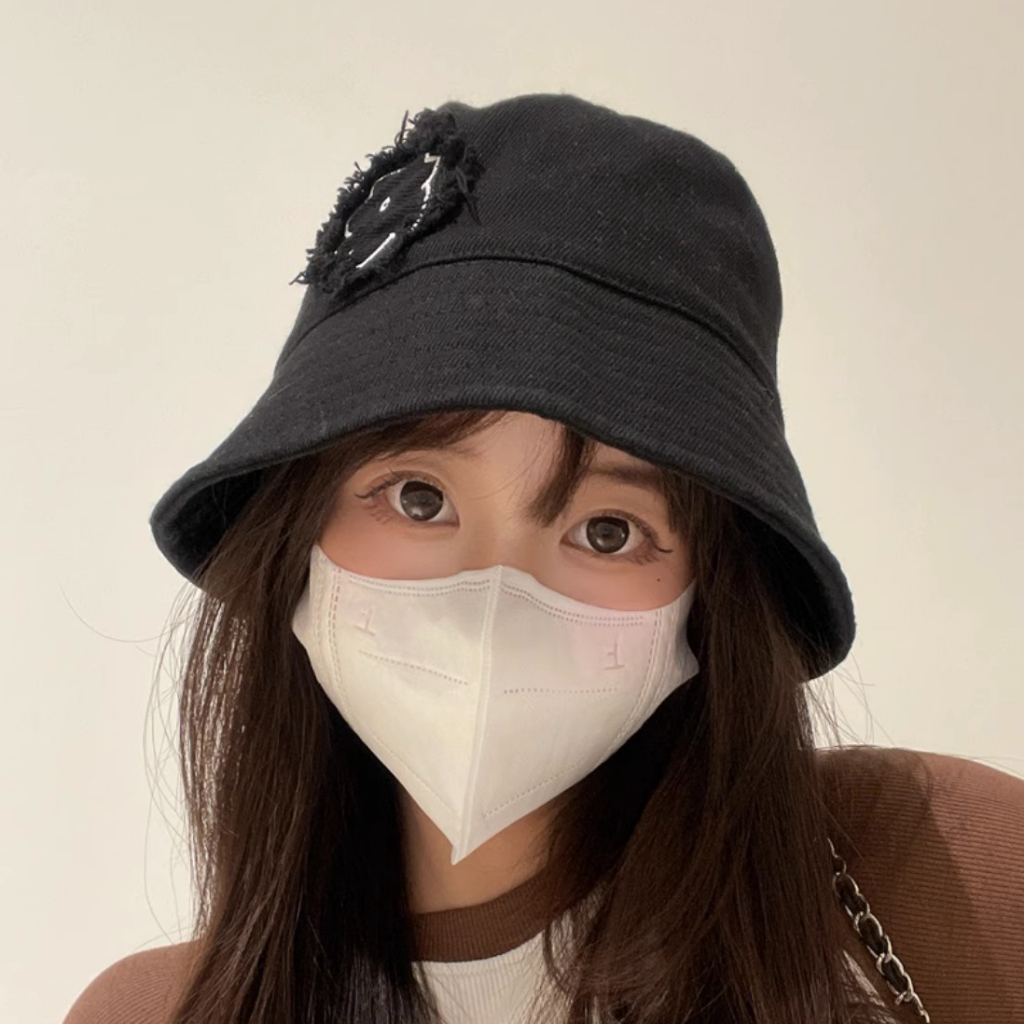 Mũ Bucket Thêu Hoa Thoáng Khí Thoải Mái Dễ Phối Đồ Thời Trang Mới Cho Nữ