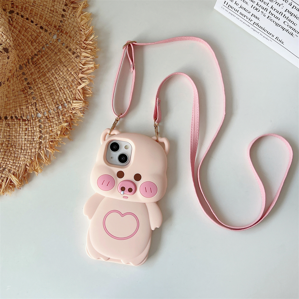 Ốp Điện Thoại Silicone Hình Mũi Heo Chạy Cho iPhone 14ProMax 13 iPhone11 12Promax iPhone