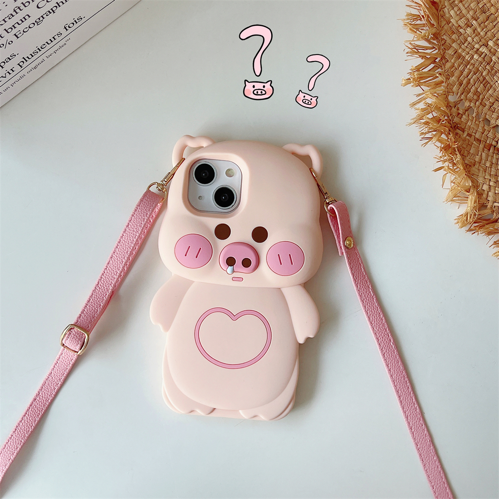 Ốp Điện Thoại Silicone Hình Mũi Heo Chạy Cho iPhone 14ProMax 13 iPhone11 12Promax iPhone