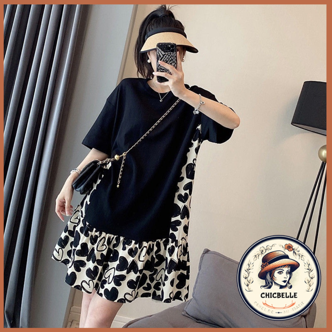 Váy Đầm Nữ 100kg Bigsize Che Bụng Đầm Thun Suông Dáng Xoè Tay Ngắn Cổ Tròn Đen Mùa Hè Hàn Quốc Thời Trang Đẹp Cao Cấp Cho Người Mập Béo ChicBelle