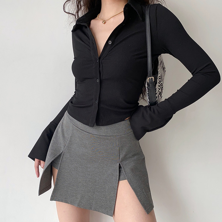 Áo cardigan BH tay loe dài màu sắc thanh lịch cho phái nữ