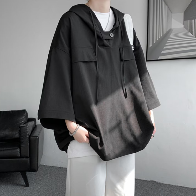 Áo hoodie nam thời trang Hàn Quốc đơn giản và rộng rãi áo hoodie