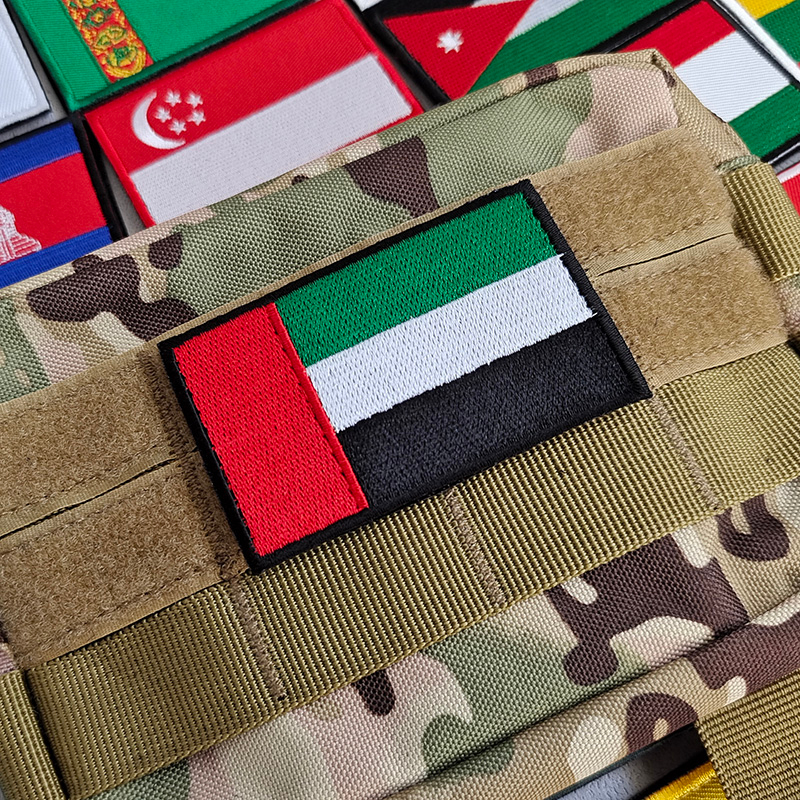 Bộ 42 Huy Hiệu Thêu Hình Quốc Kỳ Châu Á 8 * 5cm