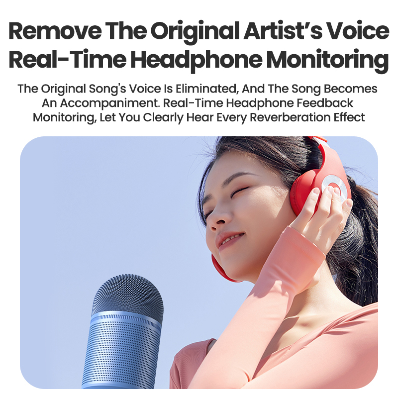 Loa karaoke bluetooth SOAIY MC8 micro 6W thay đổi giọng/bỏ giảm tiếng ồn thích hợp cho iPhone/ Xiaomi/ Samsung/ máy tính | BigBuy360 - bigbuy360.vn