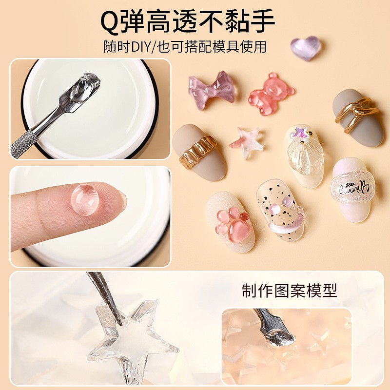 Keo Dán Móng Tay 3D Bằng Nhựa PVC Mềm 10g
