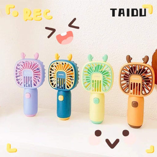 Taidu quạt sạc usb cầm tay hình thú cưng hoạt hình đáng yêu