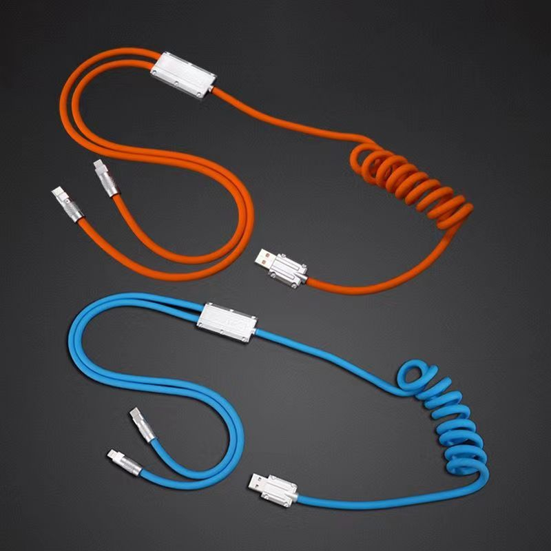 Cáp SạC Nhanh 120W 2 Trong 1 6A USB IOS Cho Xe Ô Tô