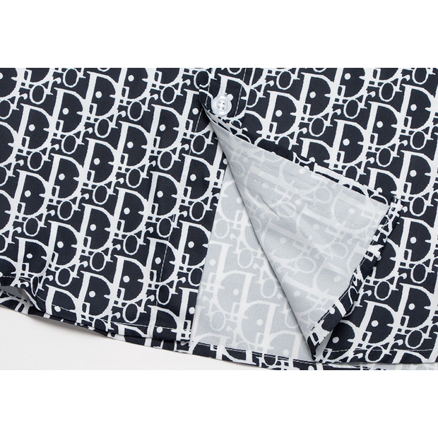 Áo Sơ Mi Dior Tay Ngắn Chất Liệu cotton In Họa Tiết Thời Trang Mùa Hè Cho Nam Và Nữ