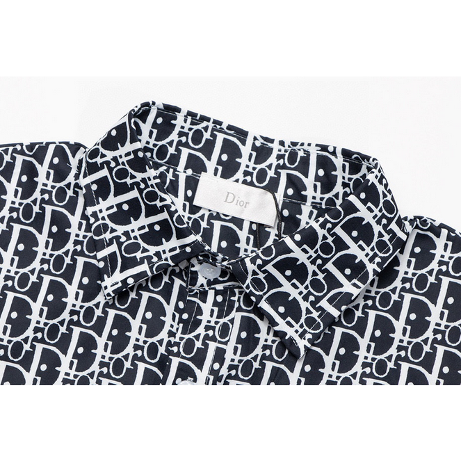 Áo Sơ Mi Dior Tay Ngắn Chất Liệu cotton In Họa Tiết Thời Trang Mùa Hè Cho Nam Và Nữ