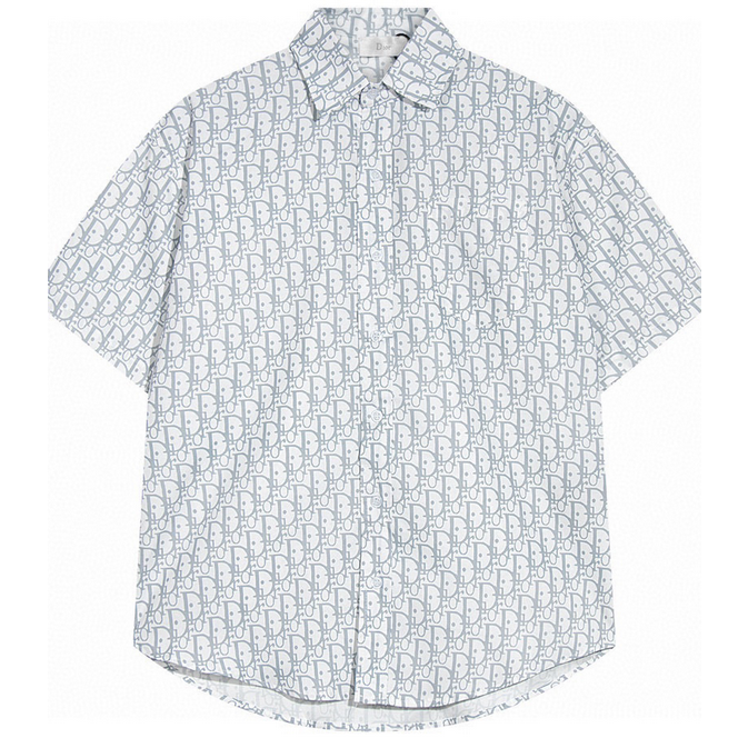 Áo Sơ Mi Dior Tay Ngắn Chất Liệu cotton In Họa Tiết Thời Trang Mùa Hè Cho Nam Và Nữ