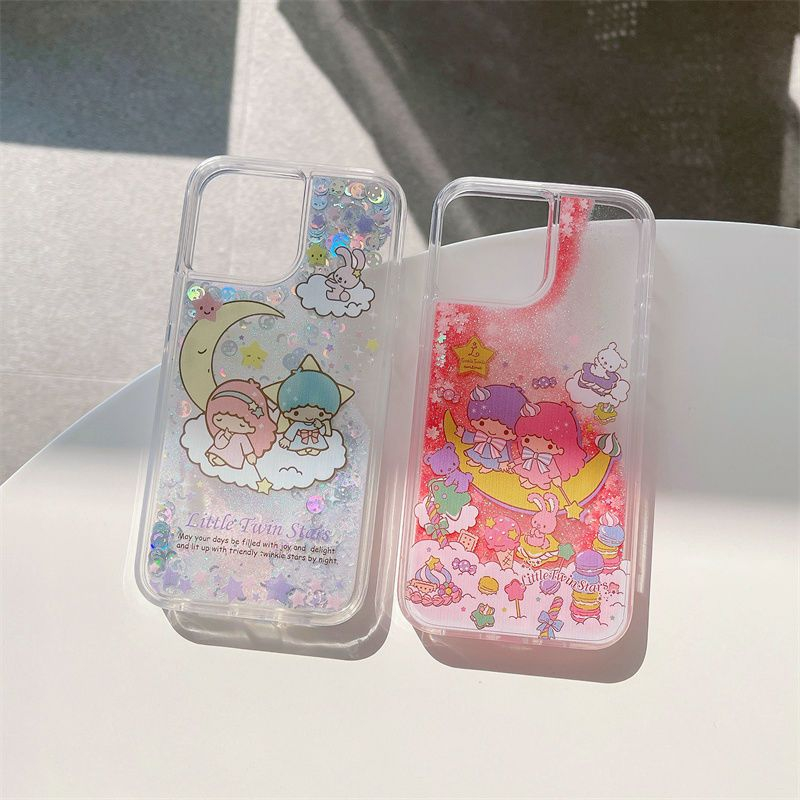 Ốp lưng gemini phone case kiki lala mobile shock-resistant glitter phone case thích hợp cho iphone 14 13 11 12 pro max