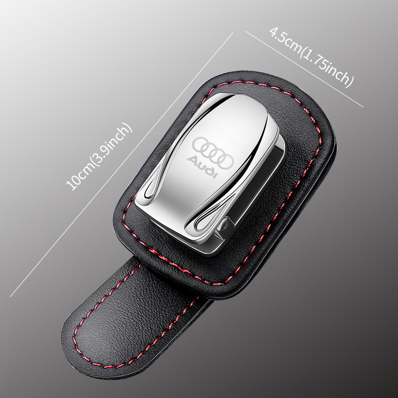 1 Kẹp Giữ Thẻ / Kính Râm Bằng Da Gắn Tấm Che Nắng Xe Hơi Audi A3 8P A6 C5 A4 B6 B8 S4 RS4 S5 B9 S3 8V RS3 S6 S8 S2 S7 SQ5 SQ7