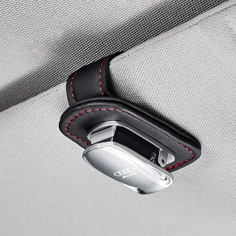 1 Kẹp Giữ Thẻ / Kính Râm Bằng Da Gắn Tấm Che Nắng Xe Hơi Audi A3 8P A6 C5 A4 B6 B8 S4 RS4 S5 B9 S3 8V RS3 S6 S8 S2 S7 SQ5 SQ7
