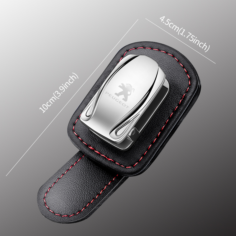 1 Kẹp Cố Định Mắt Kính Bằng Da Cho Peugeot 206 207 208 306 307 308 407 408 508 2008 3008