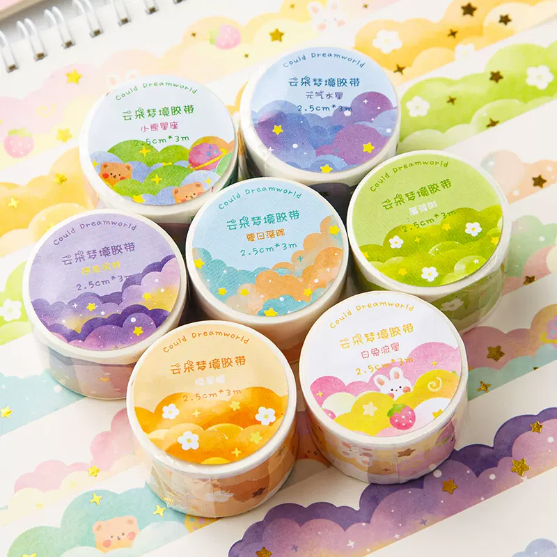 1 Cuộn Băng Keo Washi In Hình Thiên Thần Dùng Trang Trí DIY