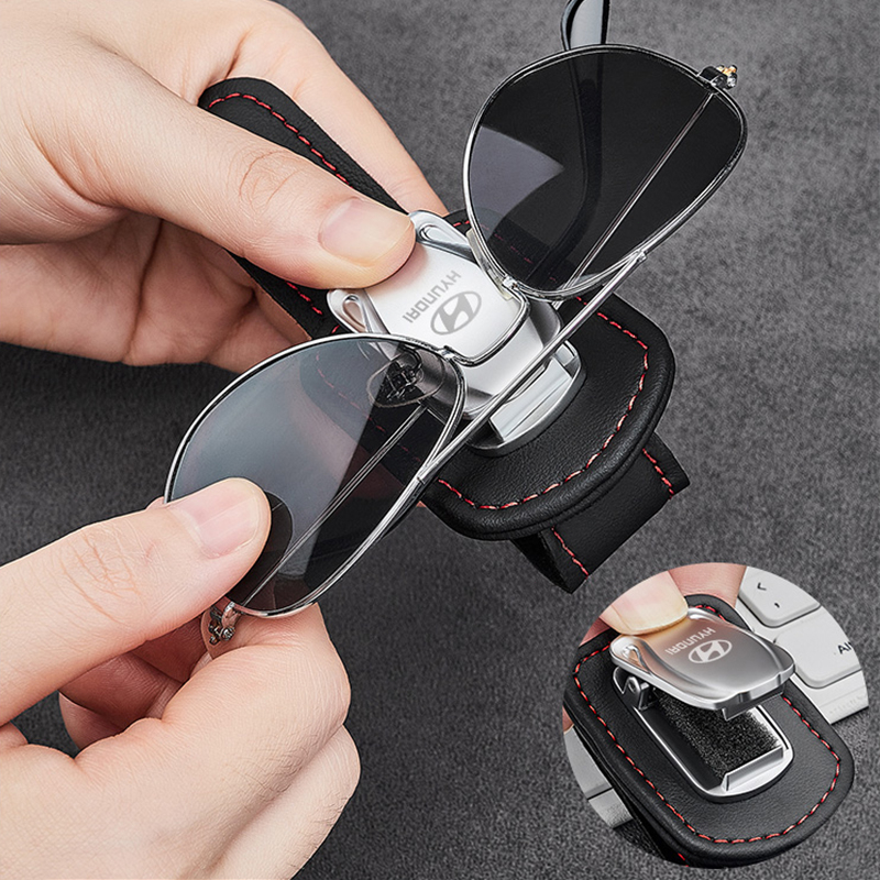 1 Kẹp Giữ Kính Mát Gắn Tấm Che Nắng Xe Hơi Bằng Da Napa Siêu Bền