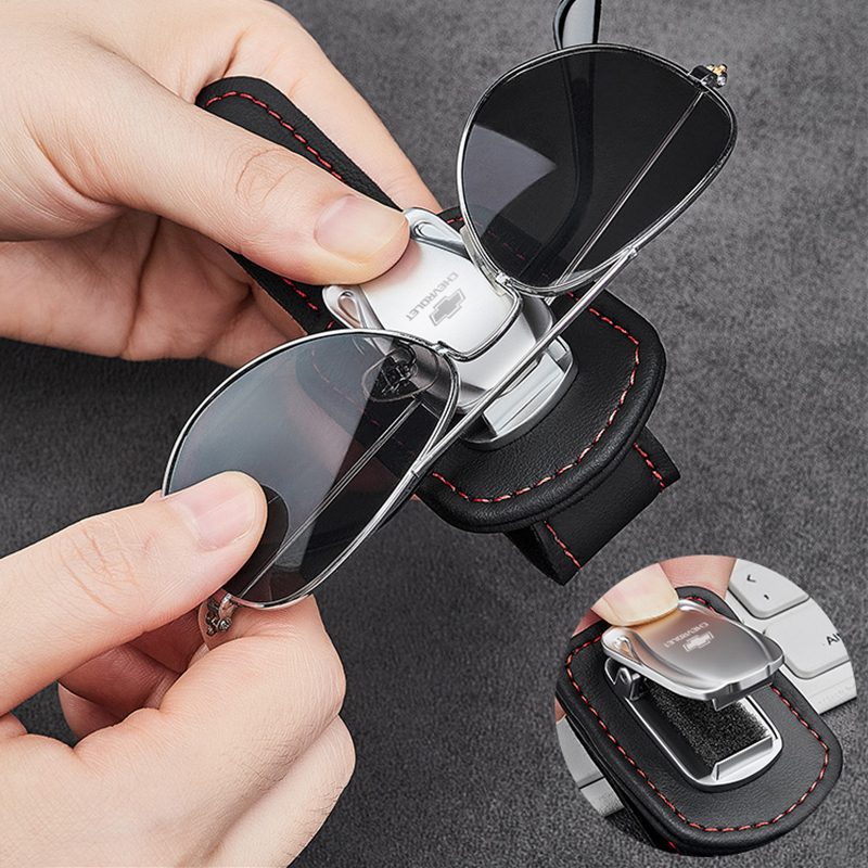 1 Kẹp Giữ Thẻ / Kính Mát Đa Năng Bằng Da Napa Cho Xe Hơi Chevrolet Captiva Colorado Cruze Malibu Trax Aveoo