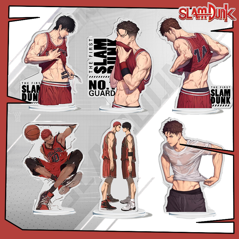 Đồ trang trí Búp Bê Anime SLAM DUNK Đứng Bằng Acrylic Tùy Chỉnh Trang Trí Chìa Khóa