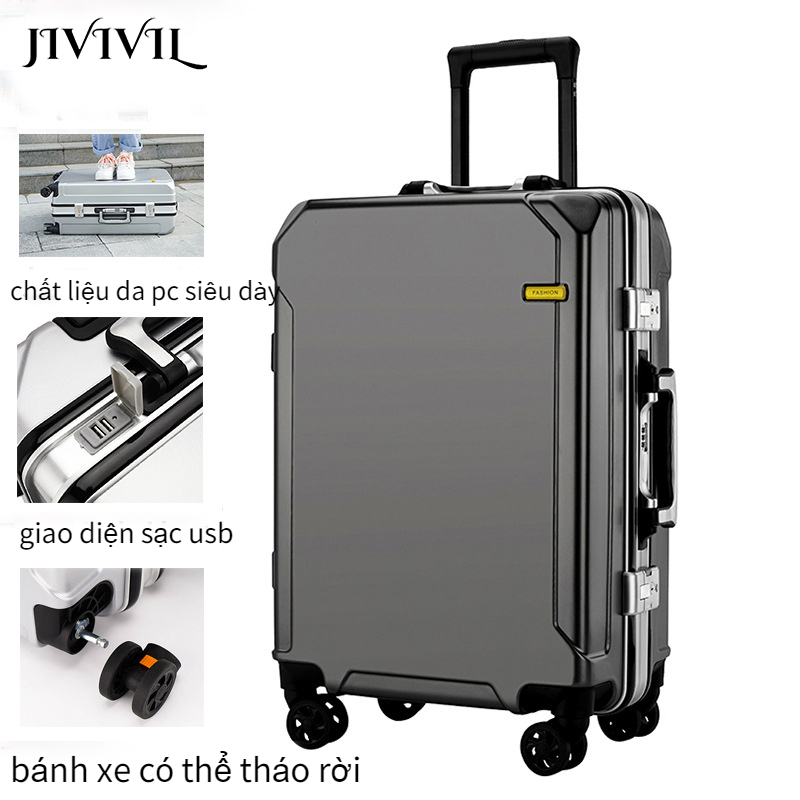 Va Li Du Lịch 20 inch Có Bánh Xe Và Mật Khẩu Thiết Kế Đơn Giản Sang Trọng Ốp