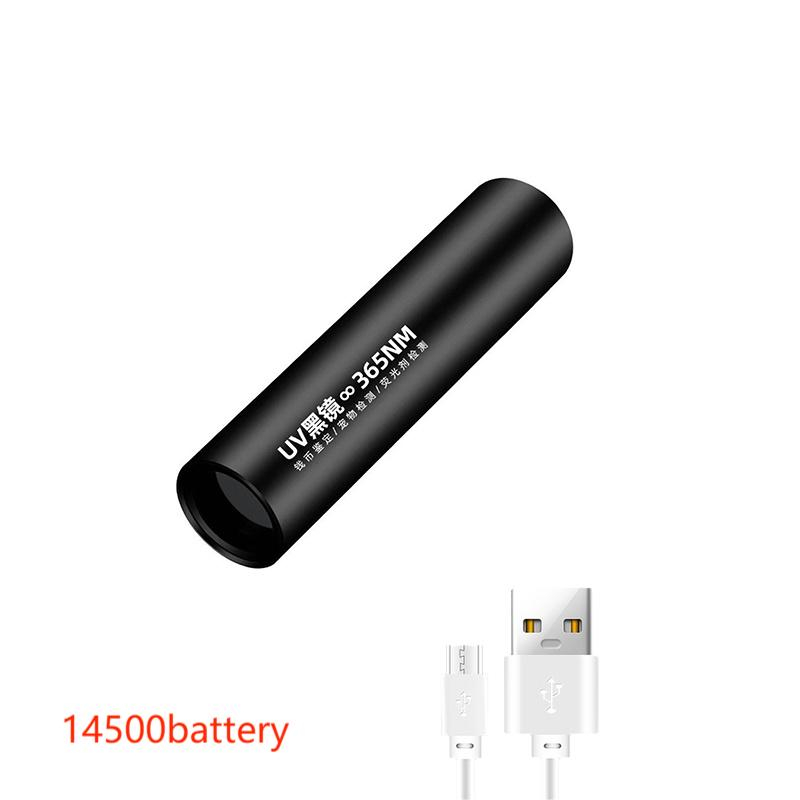 Đèn Pin UV 365nm Có Thể Sạc Lại Bằng Cổng USB Màu Đen Dành Cho Thú Cưng
