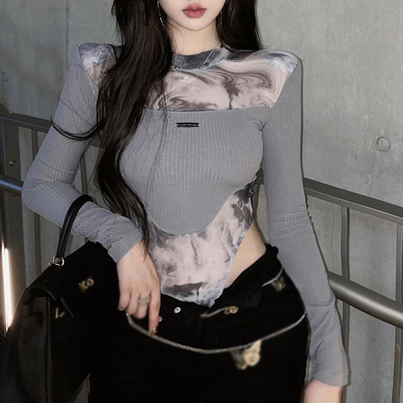 Bộ Áo Liền Quần Tay Dài Ghép Mảnh Ghép Vải Ống Mực Tinh Khiết Thoáng Khí Phong Cách Đẹp Mắt Dành Cho Bạn Nữ