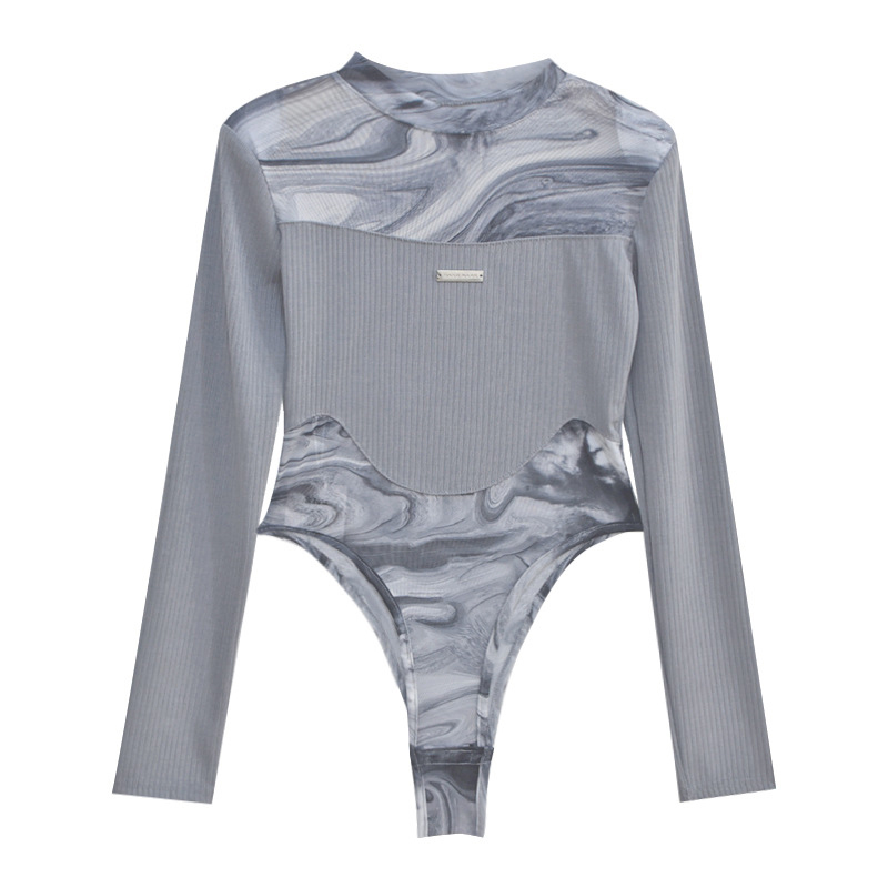 Bộ Áo Liền Quần Tay Dài Ghép Mảnh Ghép Vải Ống Mực Tinh Khiết Thoáng Khí Phong Cách Đẹp Mắt Dành Cho Bạn Nữ