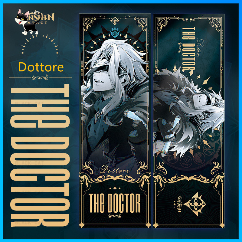 Bookmark Hai Mặt In Hình anime Genshin Va Chạm anime Fools Series Tartaglia Quà Tặng Cho Trẻ Em