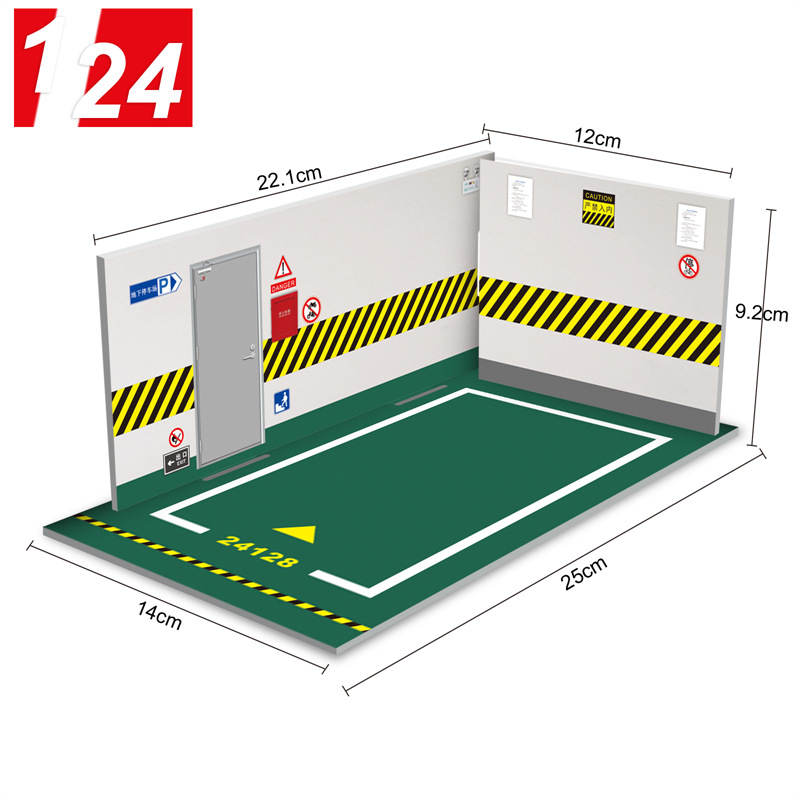 Mô Hình Lắp Ráp Bãi Đỗ Xe Hơi Diorama Tỉ Lệ 1 / 24
