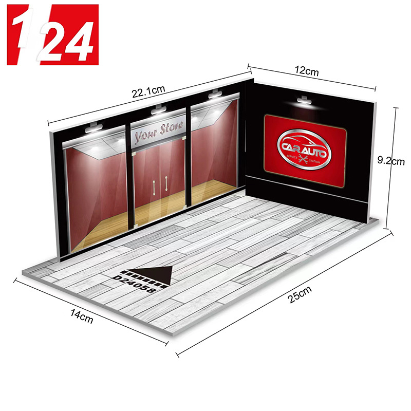 Mô Hình Lắp Ráp Bãi Đỗ Xe Hơi Diorama Tỉ Lệ 1 / 24