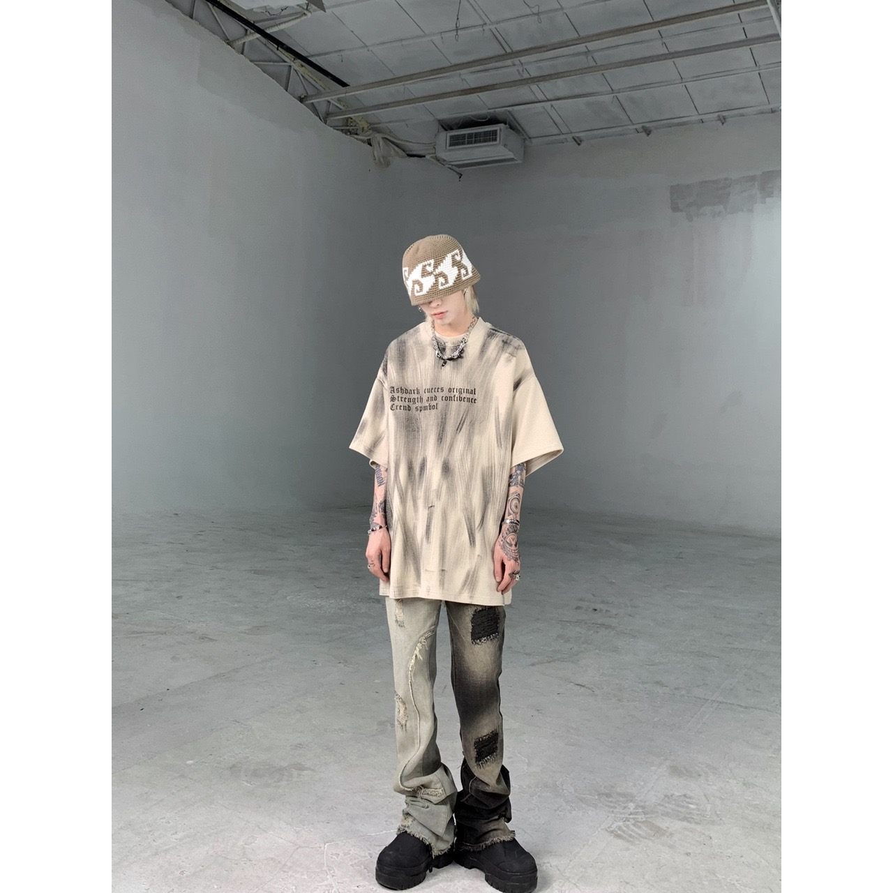 Áo Thun Tay Ngắn Cổ Tròn Dáng Rộng In Họa Tiết Thời Trang Mùa Hè Cho Nam